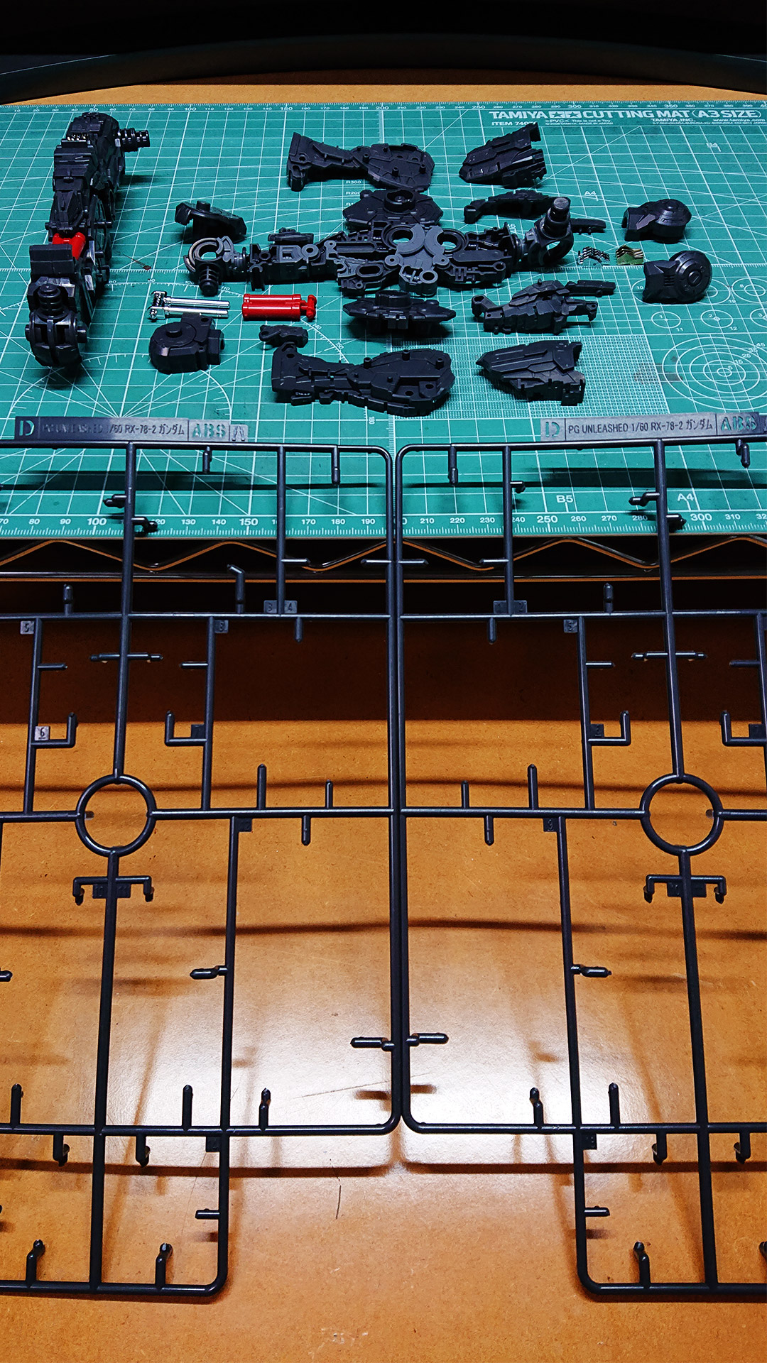 ”A”～”X”と多そうに見えるランナーですが組み進めるたびにランナーが減っていきます