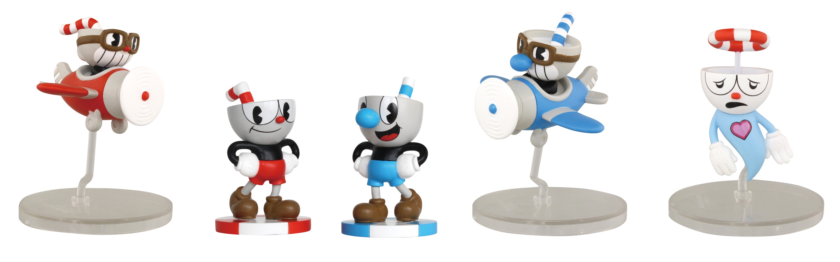 「カップヘッド」、「マグマン」、「カップヘッド(ゲームオーバー)」、「カップヘッド(シューティングVer.)」、「マグマン(シューティングVer.)」の全5種