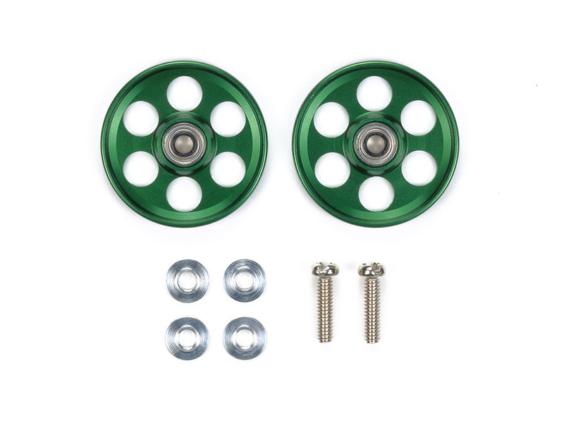 HG 軽量19mmオールアルミベアリングローラー (グリーン)