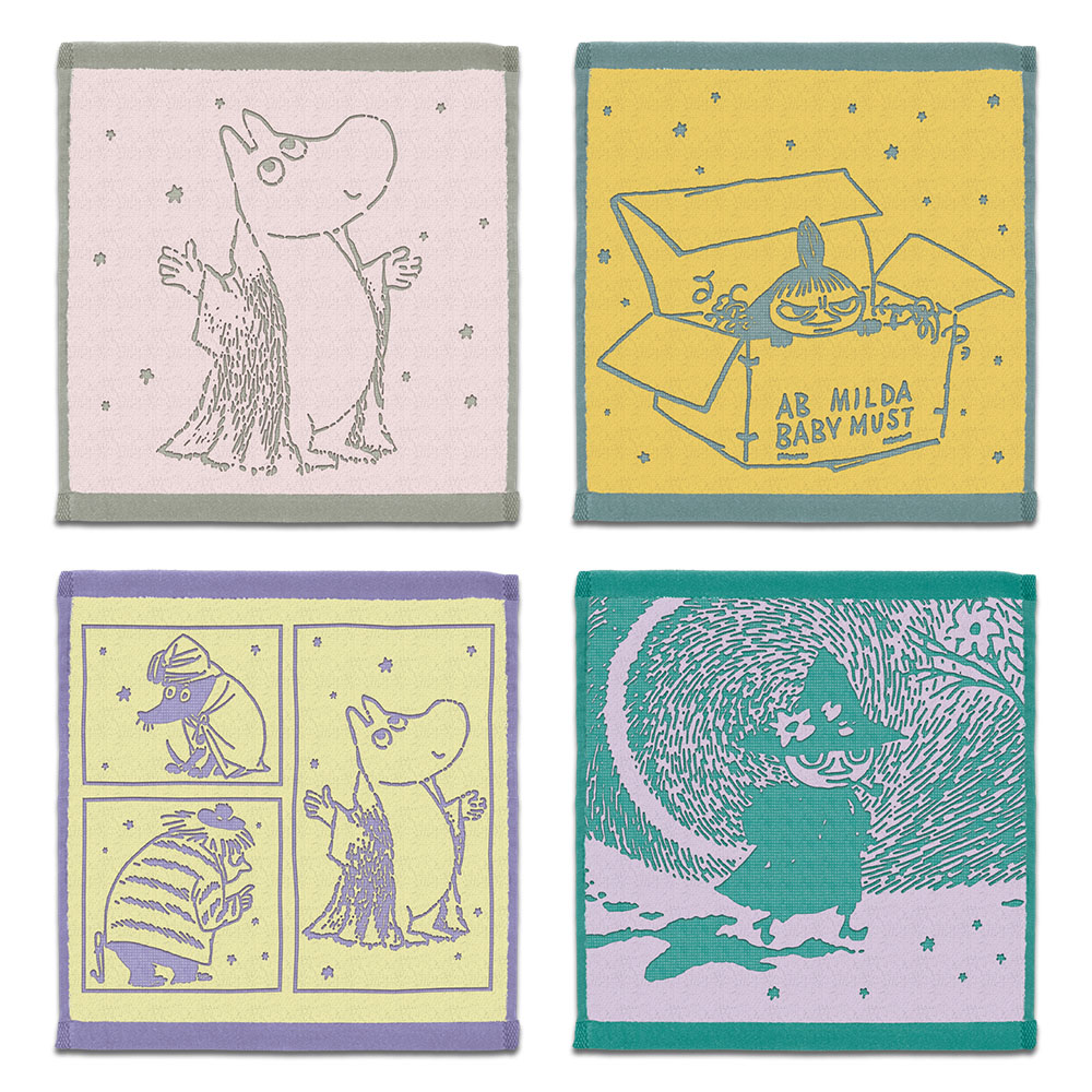 ふかふかの手触りが冬に嬉しいジャガード織りのハンドタオル。カラフルな2色の組み合わせがポイント