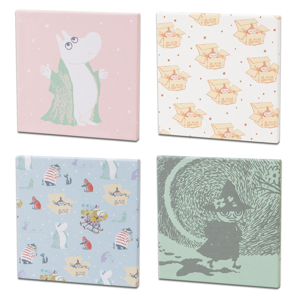 ムーミンたちの可愛いイラストが楽しめる、キャンバスボードコレクション