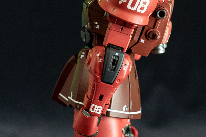 前屈み、背をそらすポーズも可能なボディ