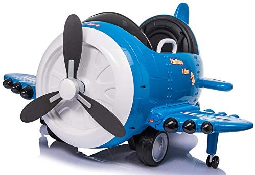 飛行機タイプの子供向け電動乗用ラジコン（ブルー）