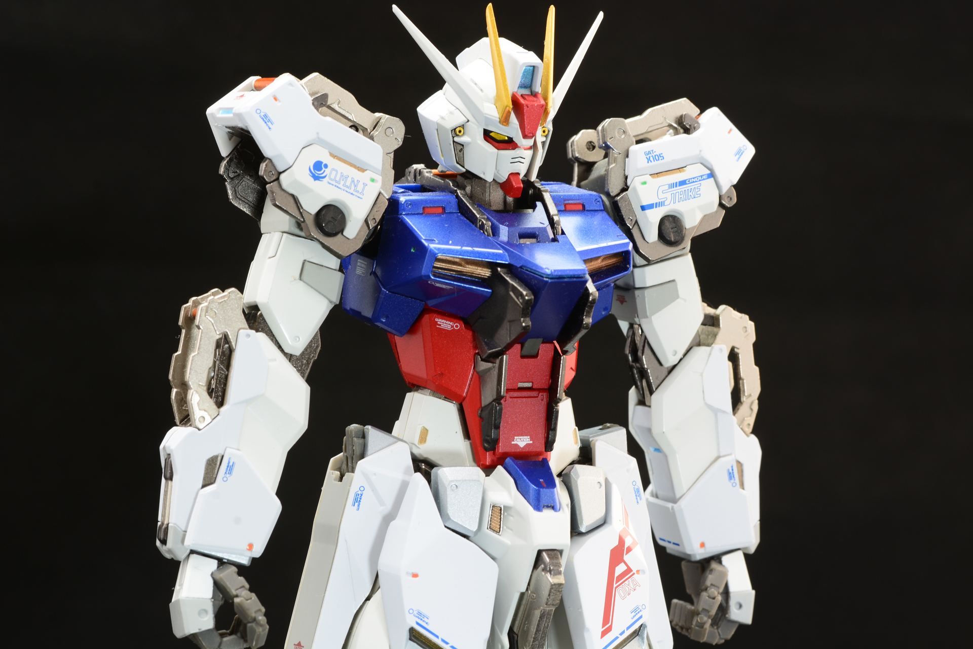 “素体”となるストライクガンダム。これに各種ストライカーパックを装着させるのだ