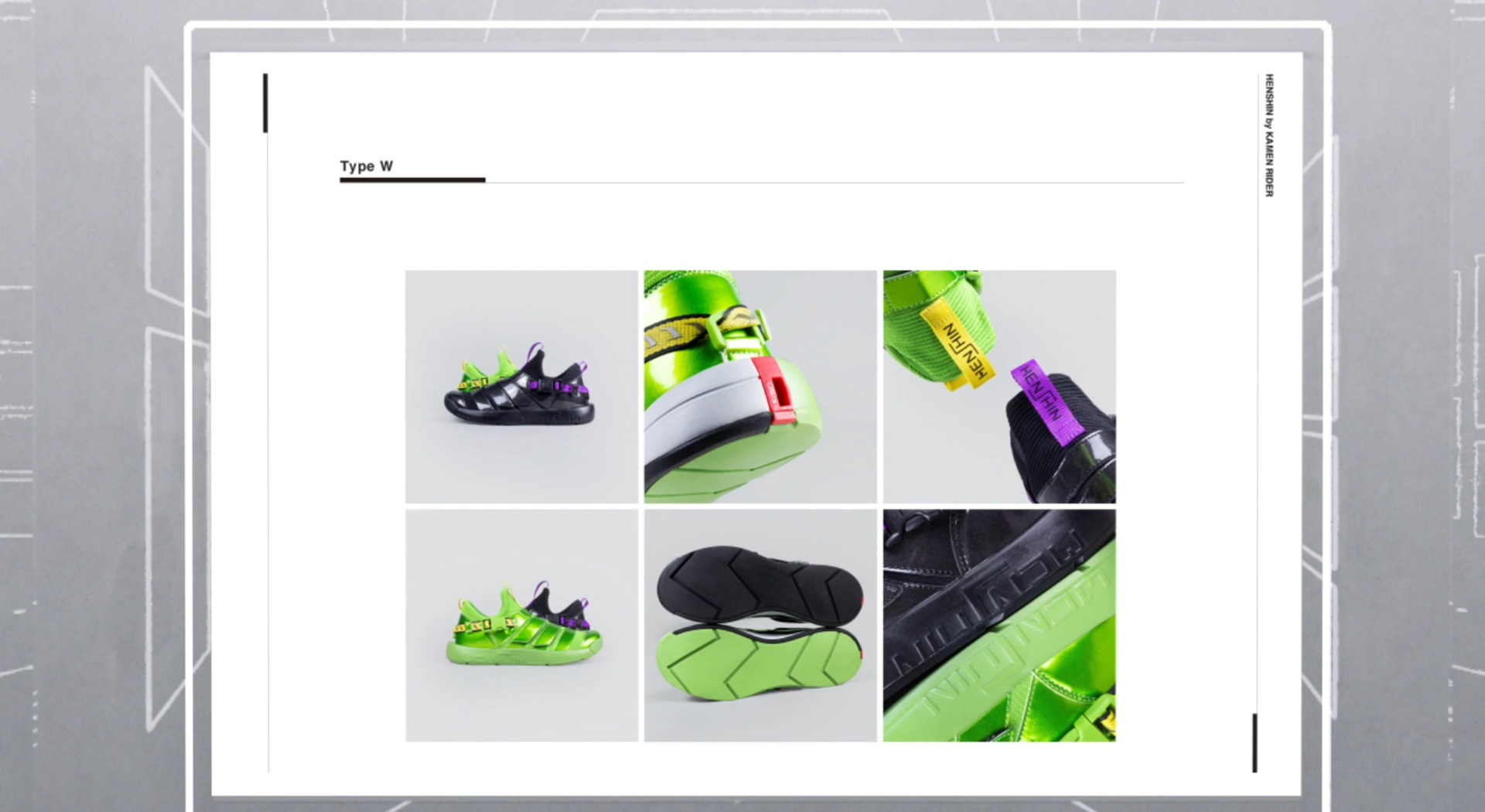 仮面ライダー同様左右の色が違う大胆なデザイン