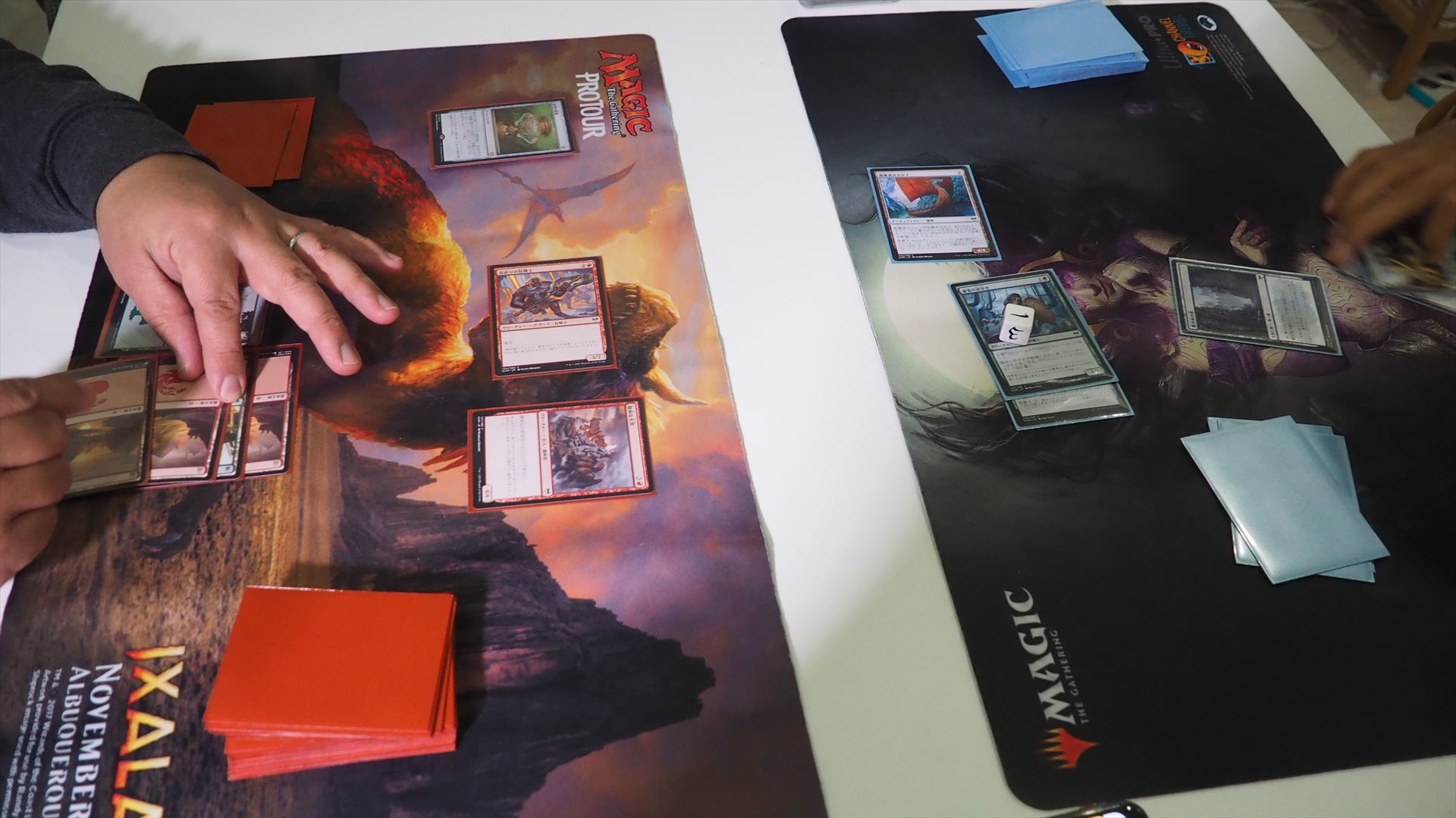 1ゲーム目は息子の勝ち