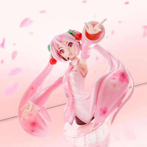 桜色の華やかな胸像プラモデル「Figure-riseBust 桜ミク」がプレミアム