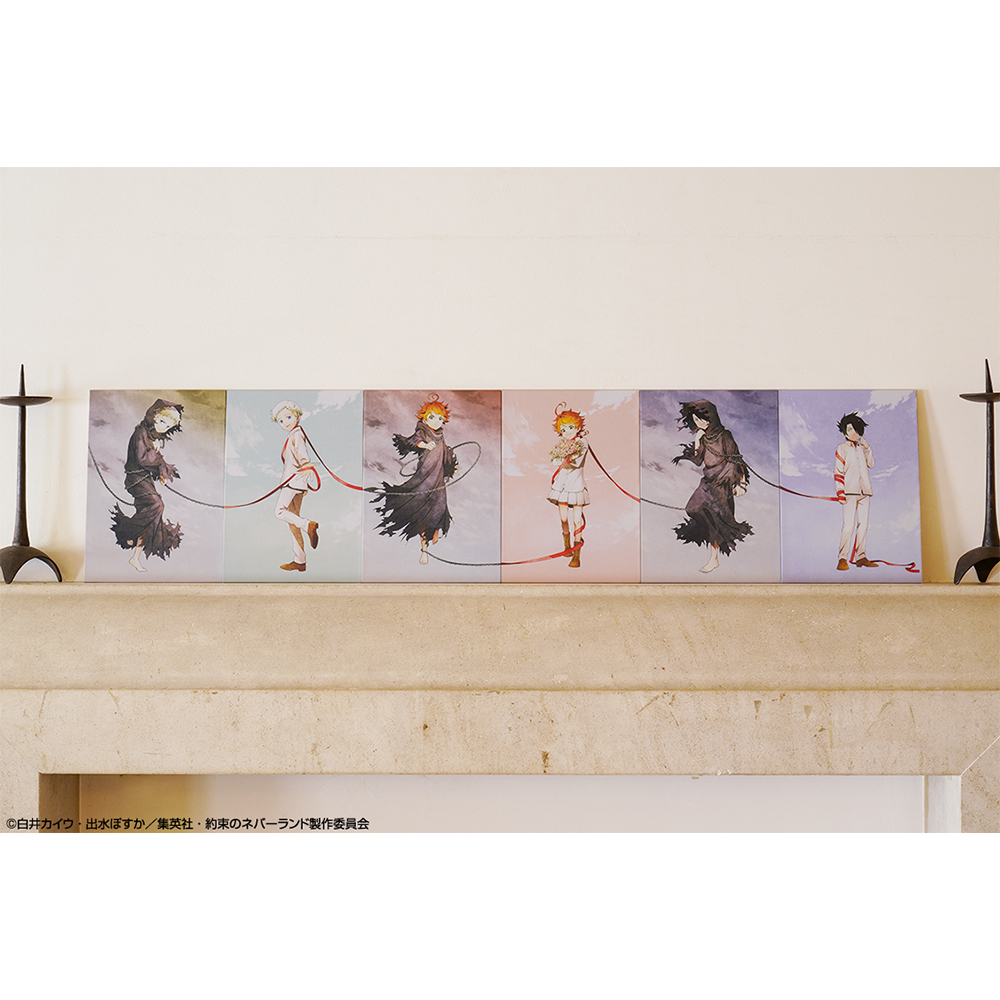 B賞からD賞には、エマ、レイ、ノーマンの描き下ろしイラストがそれぞれ採用されたキャンバスボードがラインナップ