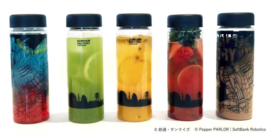 左から「カラフルソーダ」、「緑茶レモン水」、「マンゴーパッション」、「ストロベリーミントモクテル」、「コーヒーゼリーココア」