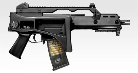 近接戦闘用にカスタムされたモデル。東京マルイ、電動ガン「H&K G36C