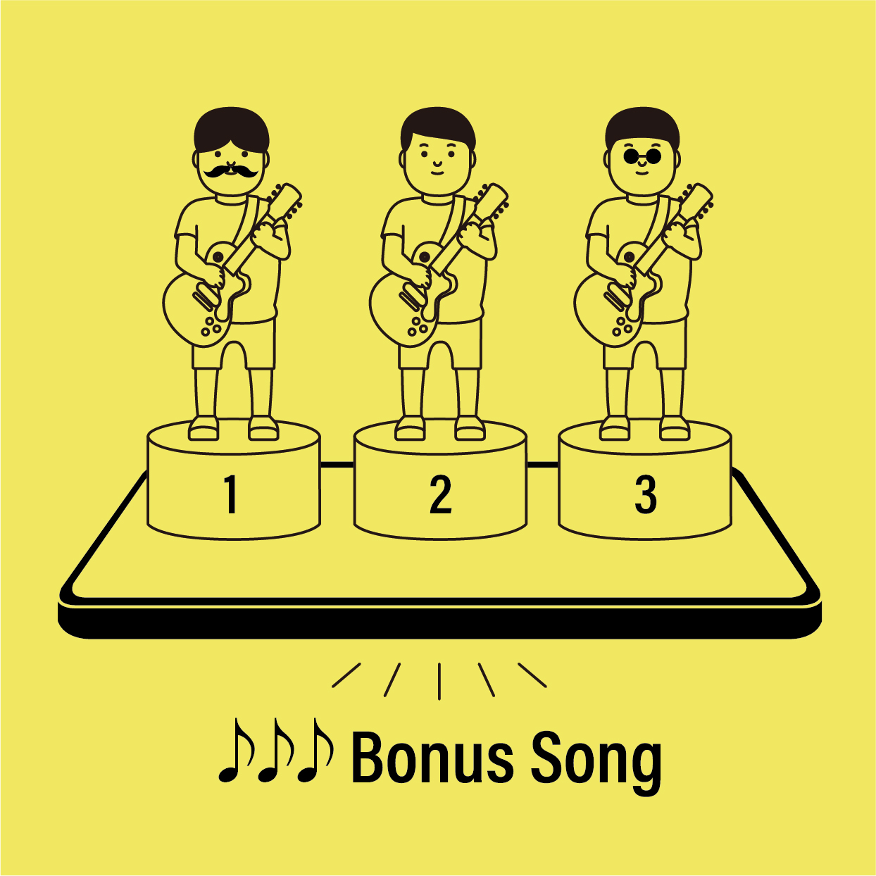 アーティストフィギュアを3体置くとボーナス曲が聞ける