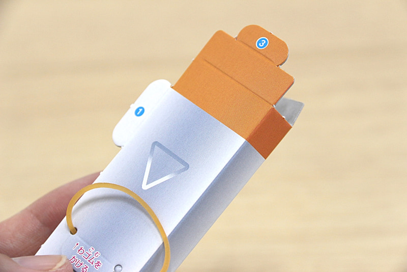 折り目は基本山折りで折っていく