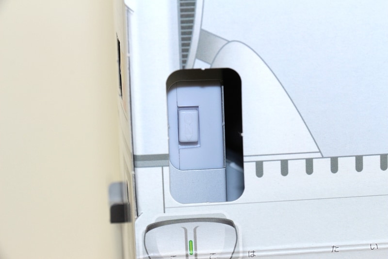 センサーユニットの電源スイッチ