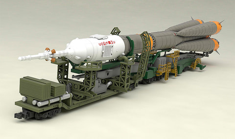 1/150スケールプラモデル「ソユーズロケット+搬送列車」が本日より再販