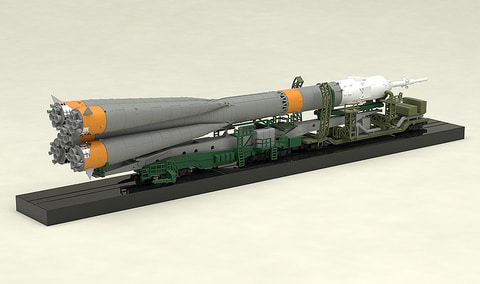 1/150スケールプラモデル「ソユーズロケット+搬送列車」が本日より再販 ...