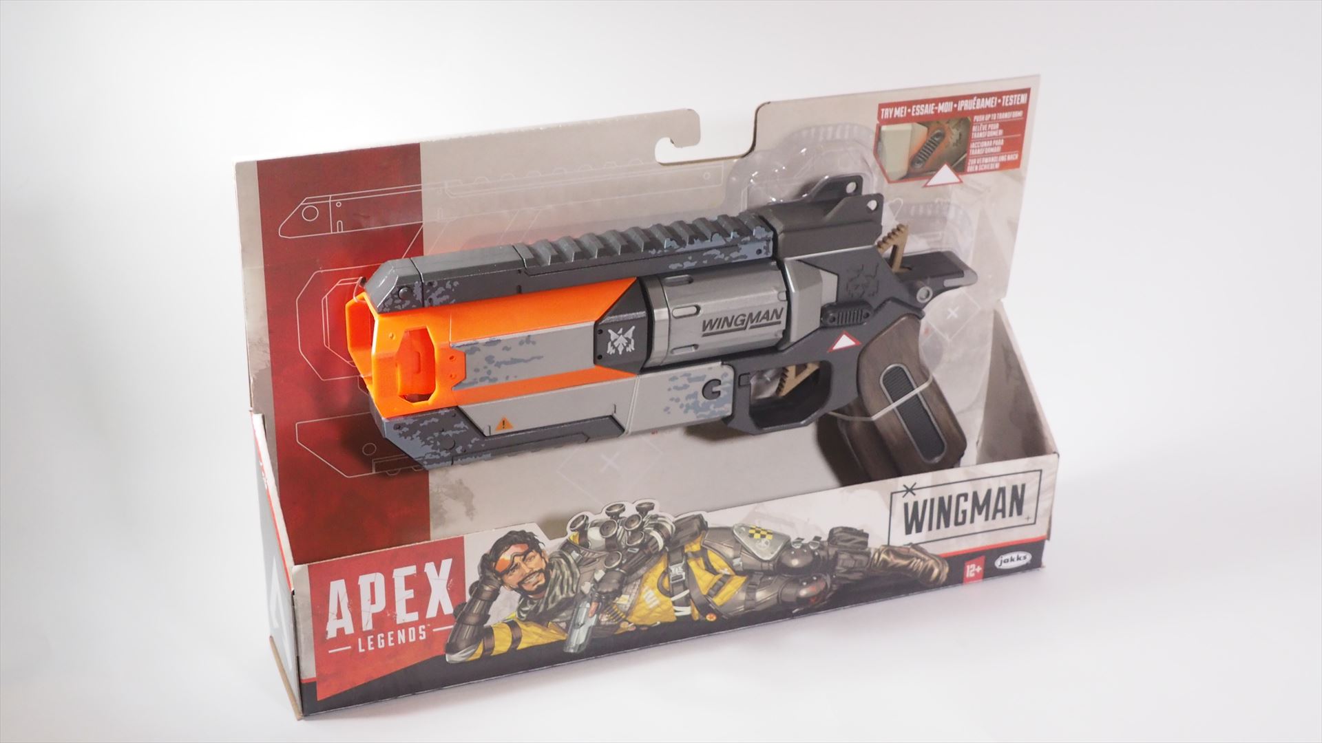 「1/1スケール ウィングマン」のパッケージ。ブリスターパッケージで中身がよくわかる