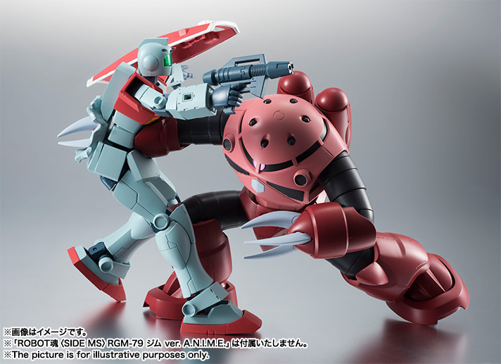 別売りの「ROBOT魂 <SIDE MS> MSM-07S シャア専用ズゴック ver. A.N.I.M.E.」とそろえることで、初登場のシーンを再現できる