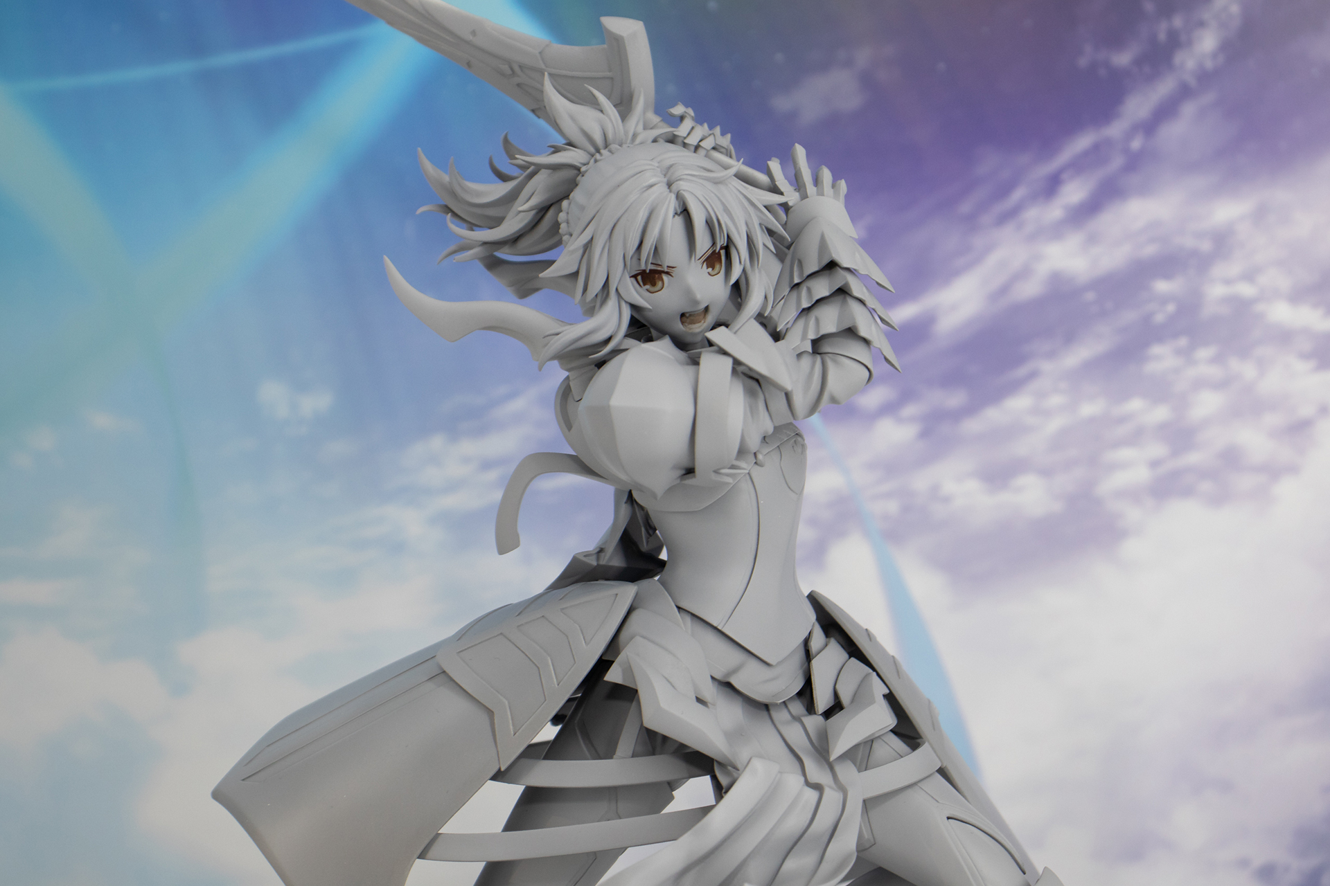 同じく「ワンホビ32」で公開された「1/7 セイバー/モードレッド～我が麗しき父への叛逆～」。かなり躍動感があふれる作品になりそうだ。