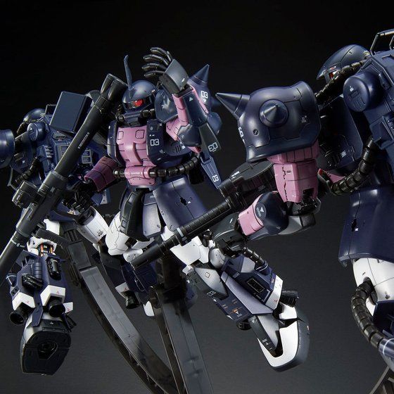 【トリプルアクションベース付き】RG 1/144 黒い三連星専用ザクII 3機セット