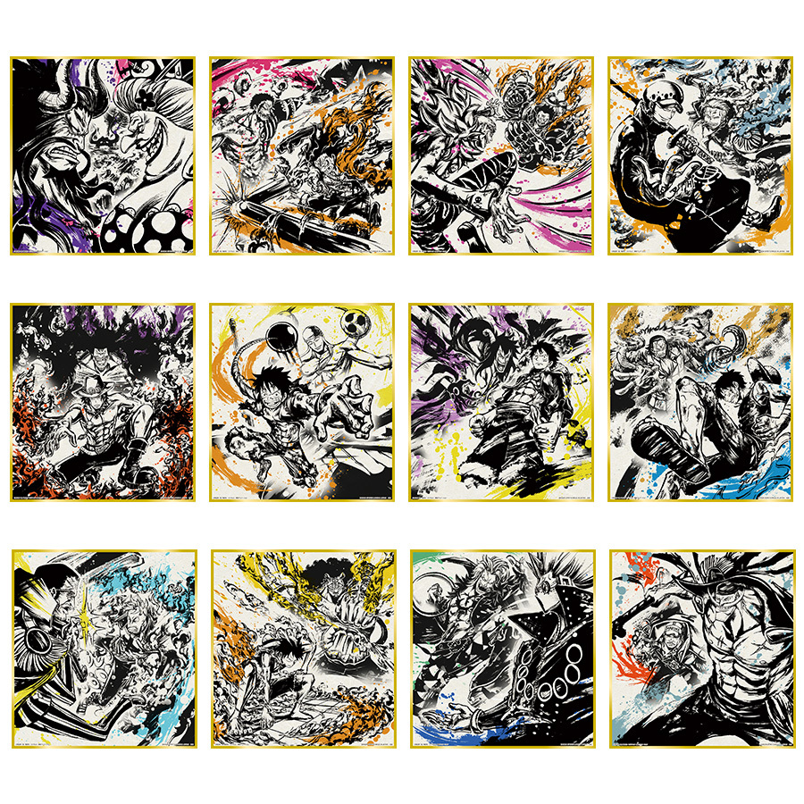 人気墨絵師・御歌頭氏による能力者同士の迫力のある墨式色紙