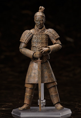 人や馬をかたどった明器の一種「兵馬俑」のアクションフィギュアが本日