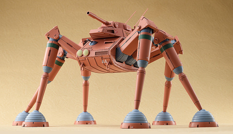 太陽の牙ダグラム」より6つの脚を持つデザートガンナーのプラモデルが