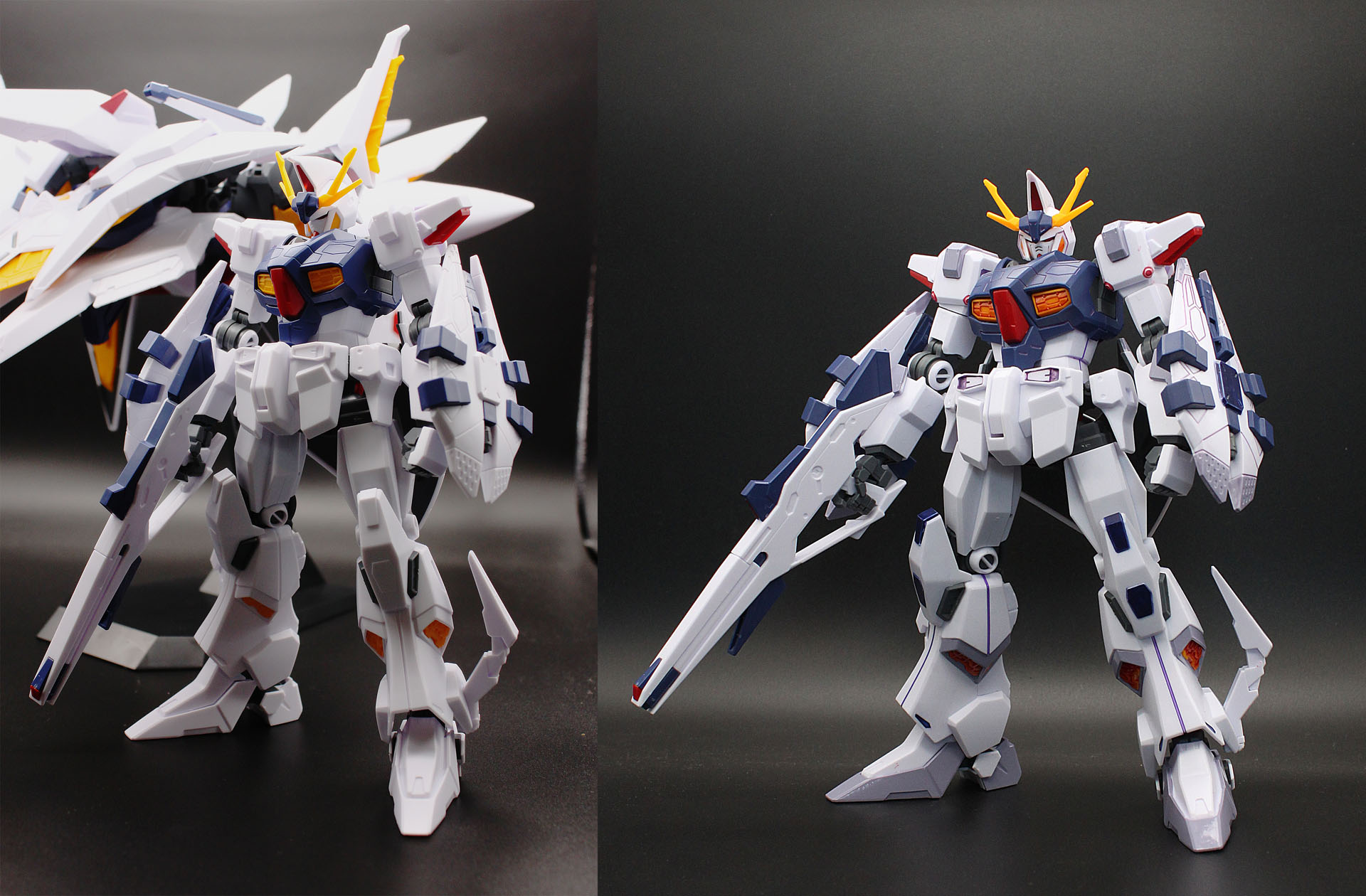 パチ組との比較。色数が増えて、足回りなどは、かなり印象が違うと思います