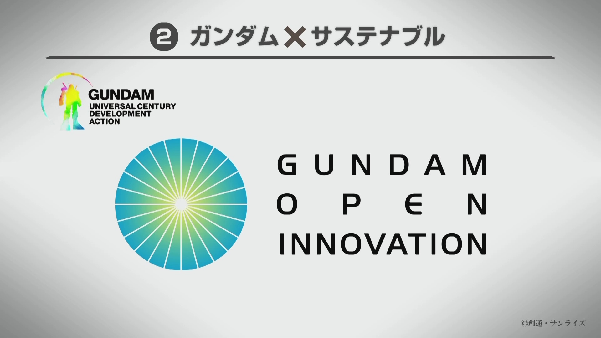 ガンダムの世界同様に現実世界が抱える社会課題に対し、ガンダムと未来技術を掛け合わせることにより未来の夢と希望を現実化するプログラム