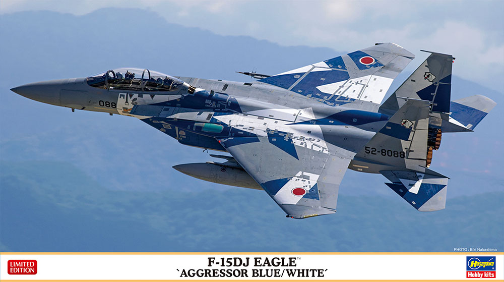 「F-15DJ イーグル “アグレッサー ブルー/ホワイト”」パッケージ。写真はEiki Nakashima氏