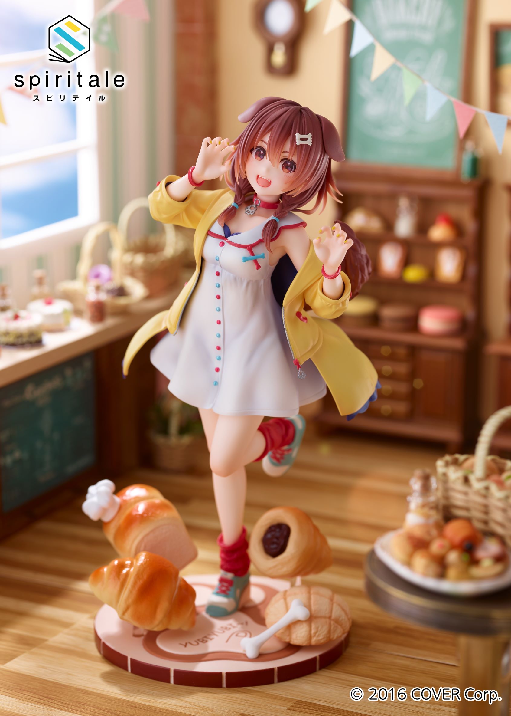 パン屋に務めるころねさんの専用台座にはチョココロネやメロンパン、食パンを配置