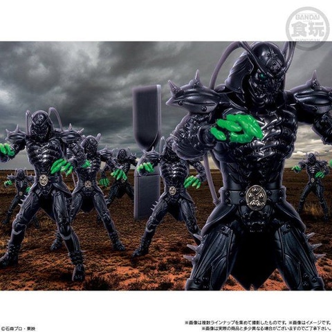 歴代ライダーたちのライバルや怪人をラインナップした食玩「SHODO-O