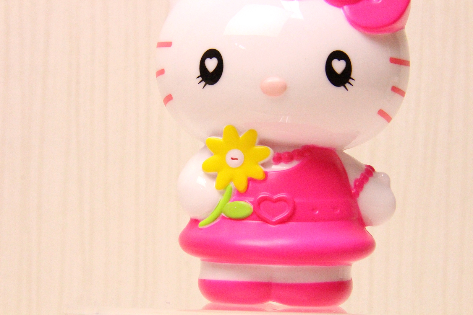 ハローキティが持っている黄色のお花より水が出る