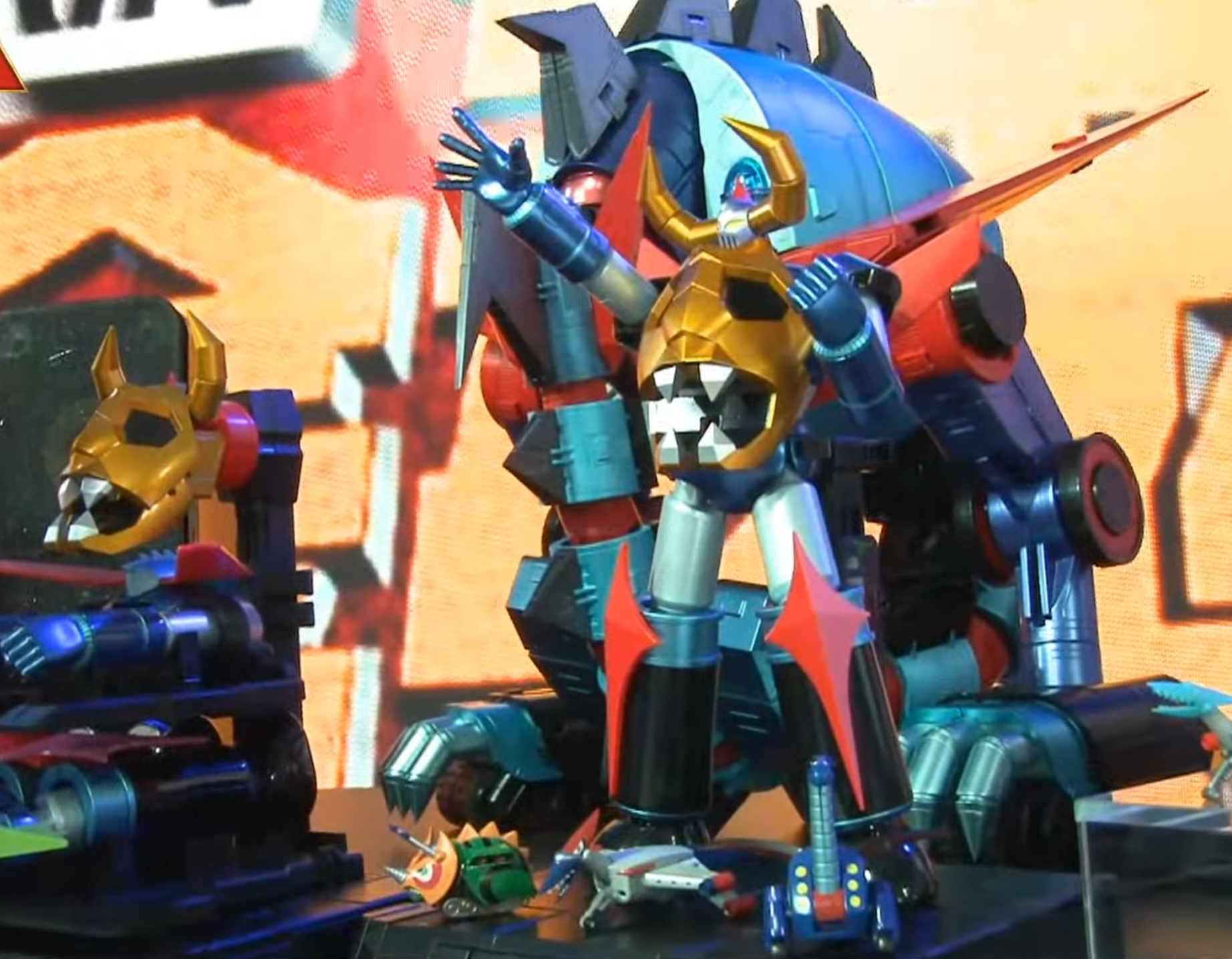 ガイキングが17.5cm、大空魔竜はなんと75cmの大サイズだ