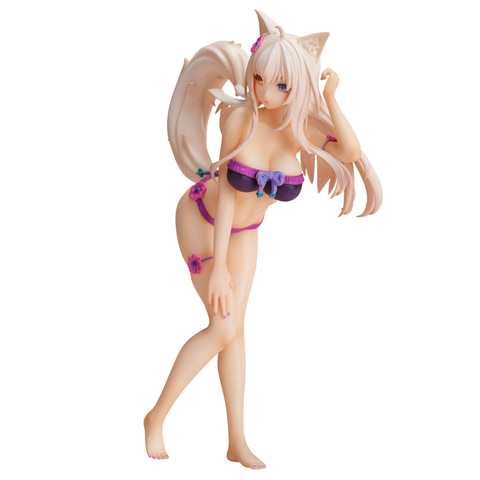 ネコぱら」より「ココナツ」＆「アズキ」の水着Ver.フィギュアがフリー
