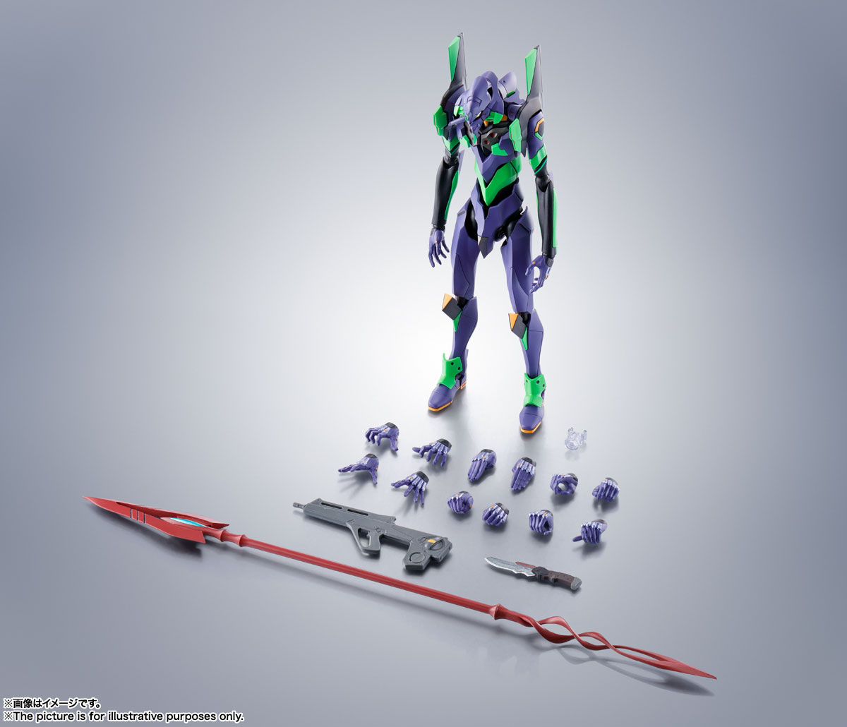 カシウスの槍を使用すれば劇中のシーンが再現可能。※「ROBOT魂 ＜SIDE EVA＞ エヴァンゲリオン第13号機」は別売り
