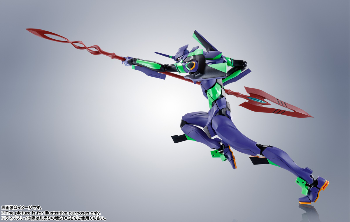カシウスの槍を使用すれば劇中のシーンが再現可能。※「ROBOT魂 ＜SIDE EVA＞ エヴァンゲリオン第13号機」は別売り