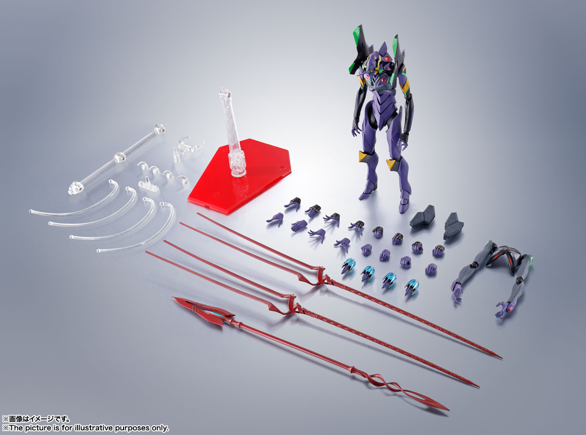 「ヱヴァンゲリヲン新劇場版：Q」、「シン・エヴァンゲリオン劇場版」に登場した各種武装が付属