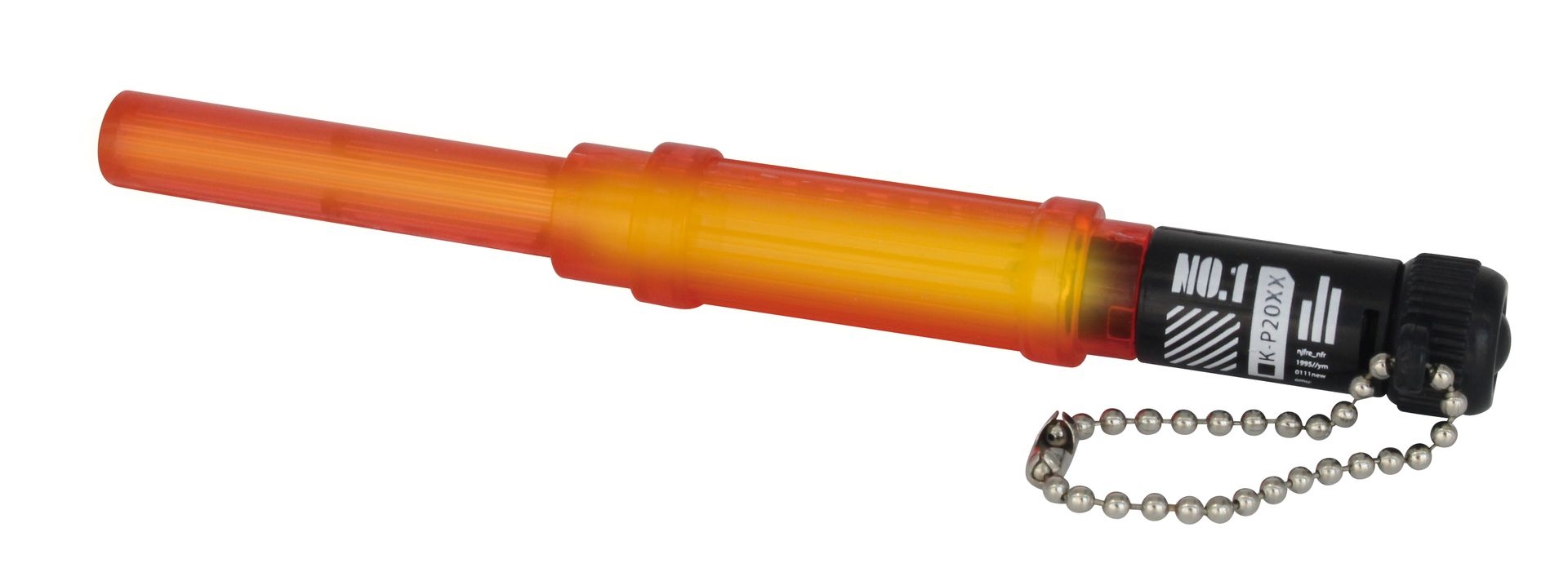 光る特殊警棒は、伸ばすと約135mmに