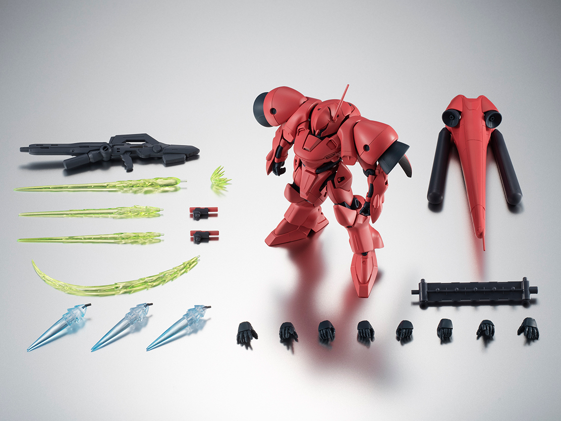 MS本体の全高ほどもあるシュツルムブースターを同梱。換装により、さらにボリューム感溢れるシルエットが顕現する