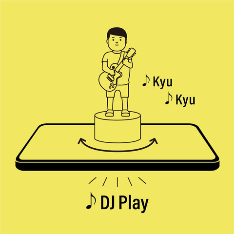スマホにのせるとロックが鳴り響くカプセルトイ「TOY MUSIC 第1