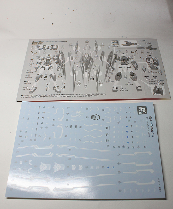 ガンダムデカールの内容物