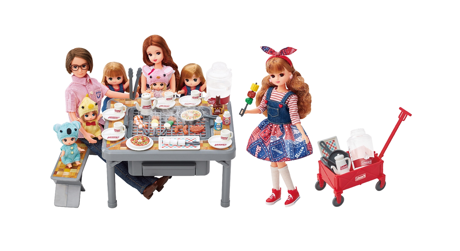 「もくもくジュージュー にぎやかバーベキュー」（4月29日発売）では、アウトドアブランド「コールマン」とコラボ