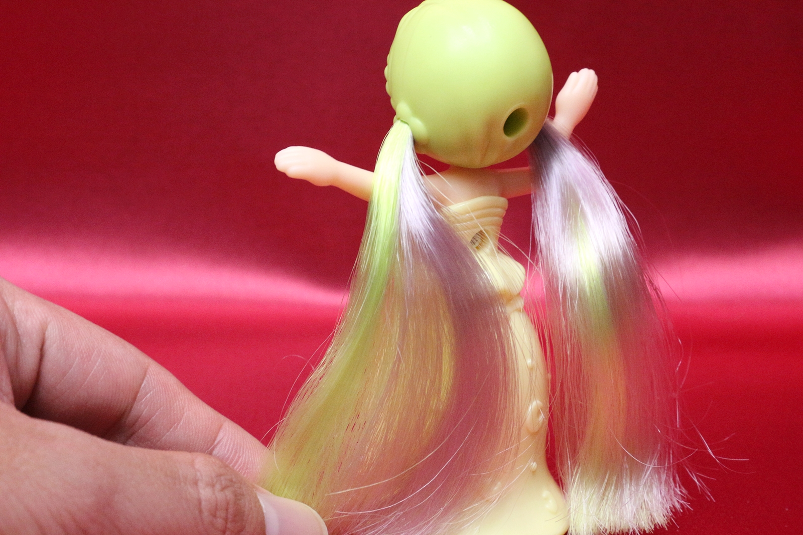 ライトグリーンとパープルのツートンカラー