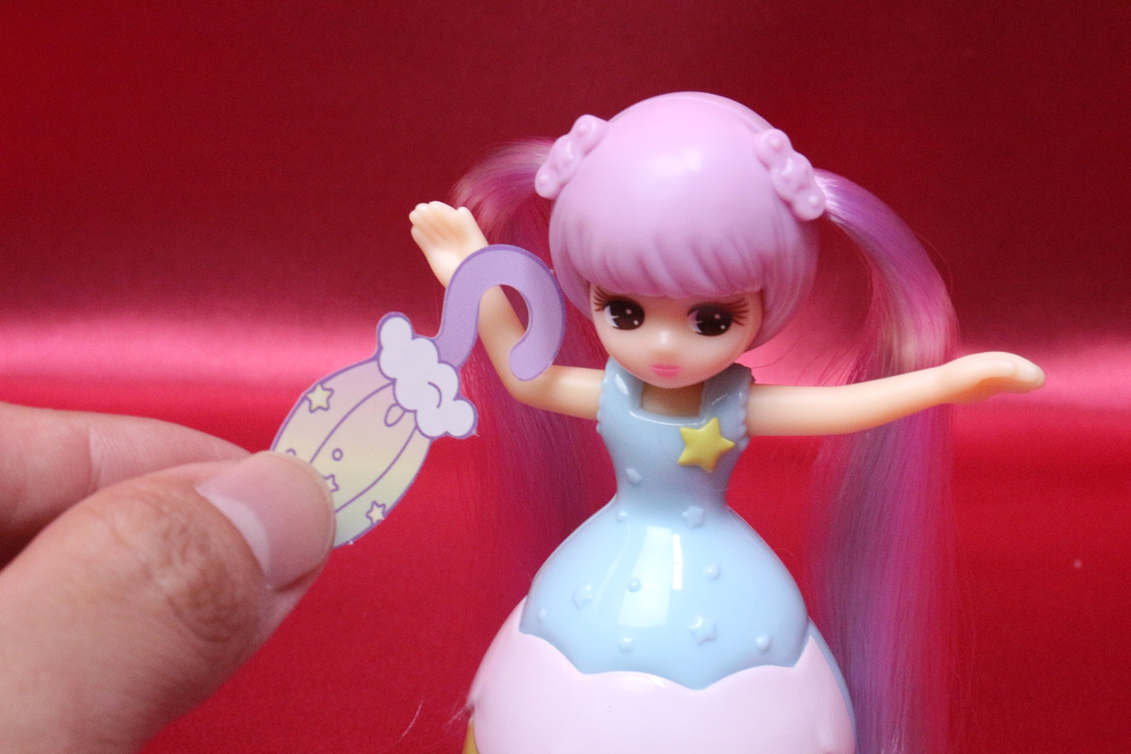 傘を腕にかけてみる