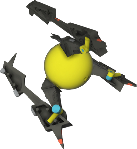 figma関節使用箇所を表示したCGデータ。それぞれのフォースや本体ノズルに関節が使用され、可動することがわかる