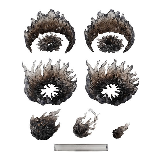 炎と岩エフェクトで強者感を演出。「ガシャポン！コレクション EFFECT