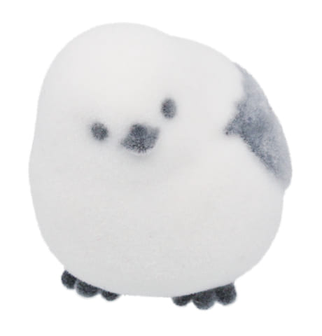 シマエナガやタテゴトアザラシのフロッキーガチャフィギュア「しろふわ