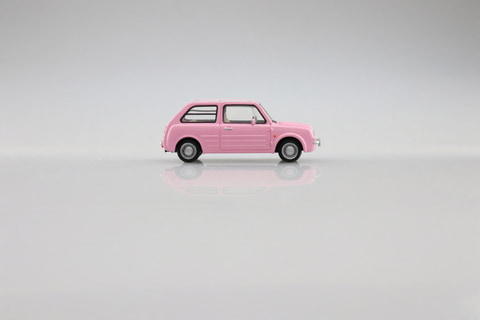 【レア】カーインゴット　ニッサン　パオ　箱付　送料無料 丸いヘッドライトが可愛い日産のパオがカプセルトイになって登場