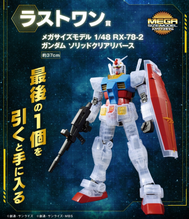 ラストワン賞 メガサイズモデル 1/48 RX-78-2 ガンダム ソリッドクリアリバース