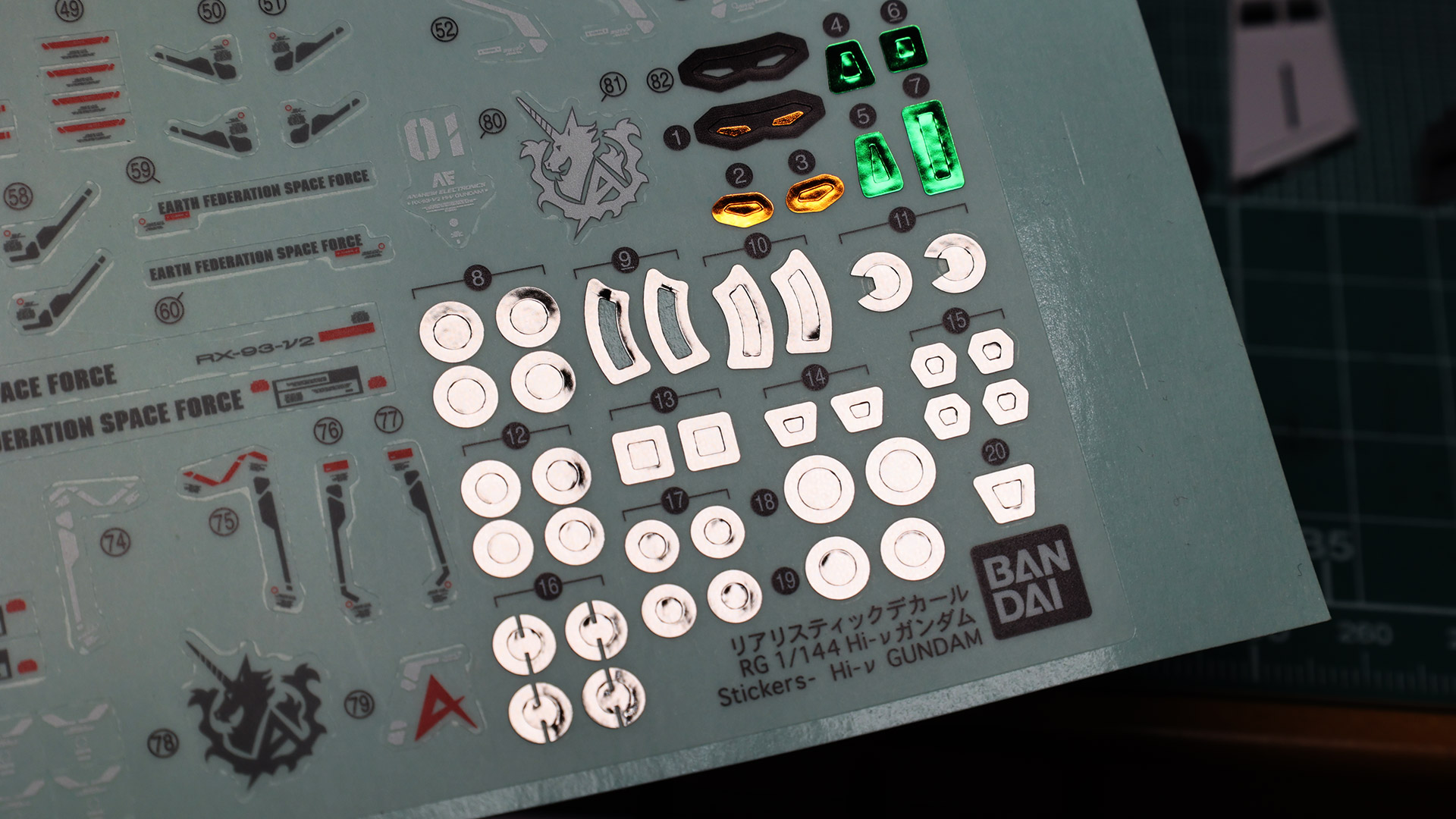 リアリスティックデカールを貼り込んでアクセントカラーにします